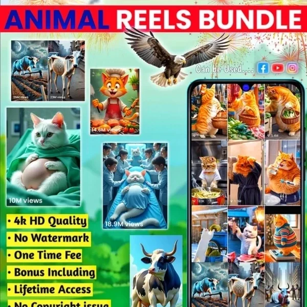 600+ Viral animal reels bundle
