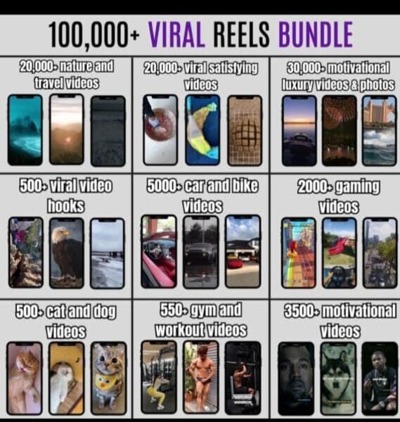 100k Reels Mega bundle